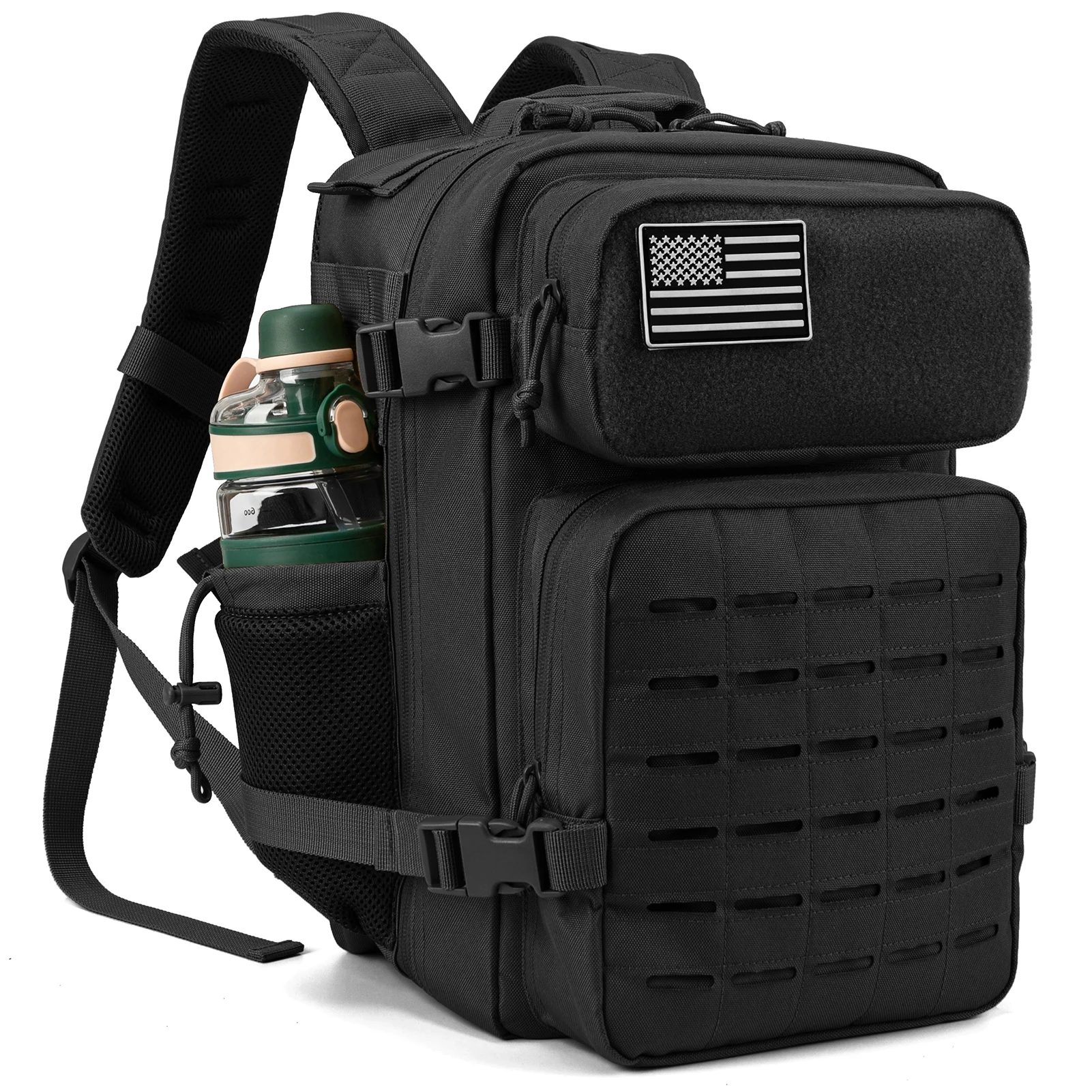 45L Women/men Tactical Backpack School bag Outdoor camping equipment back pack Gym Rucksack Treeking with Dual Cup Holder
