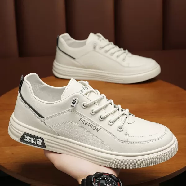 Summer new breathable small white shoes men's trend with low-top leather shoes sneakers casual board shoes fashion shoes
