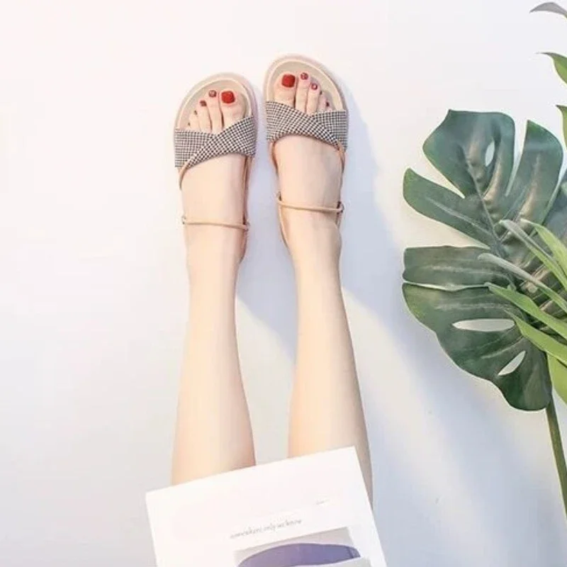 Outdoor Sandals for Women Beach Sandal On Sale The Best Anti Slip Woman Shoes Hot Korea Summer 2025 Offers Luxury Original Shoe