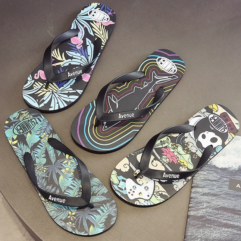 New Flip Flops Slippers Men Summer Anti-skid Outdoor Korea Casual Light Beach Sandals Household Slipper Students Slides