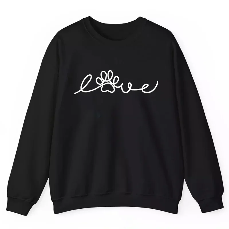 2025 Womens Sweatshirts Print O Neck Tops Casual Daily Outdoors Sports Jogging Pullover Korea Style Long Sleeves Woman Clothing