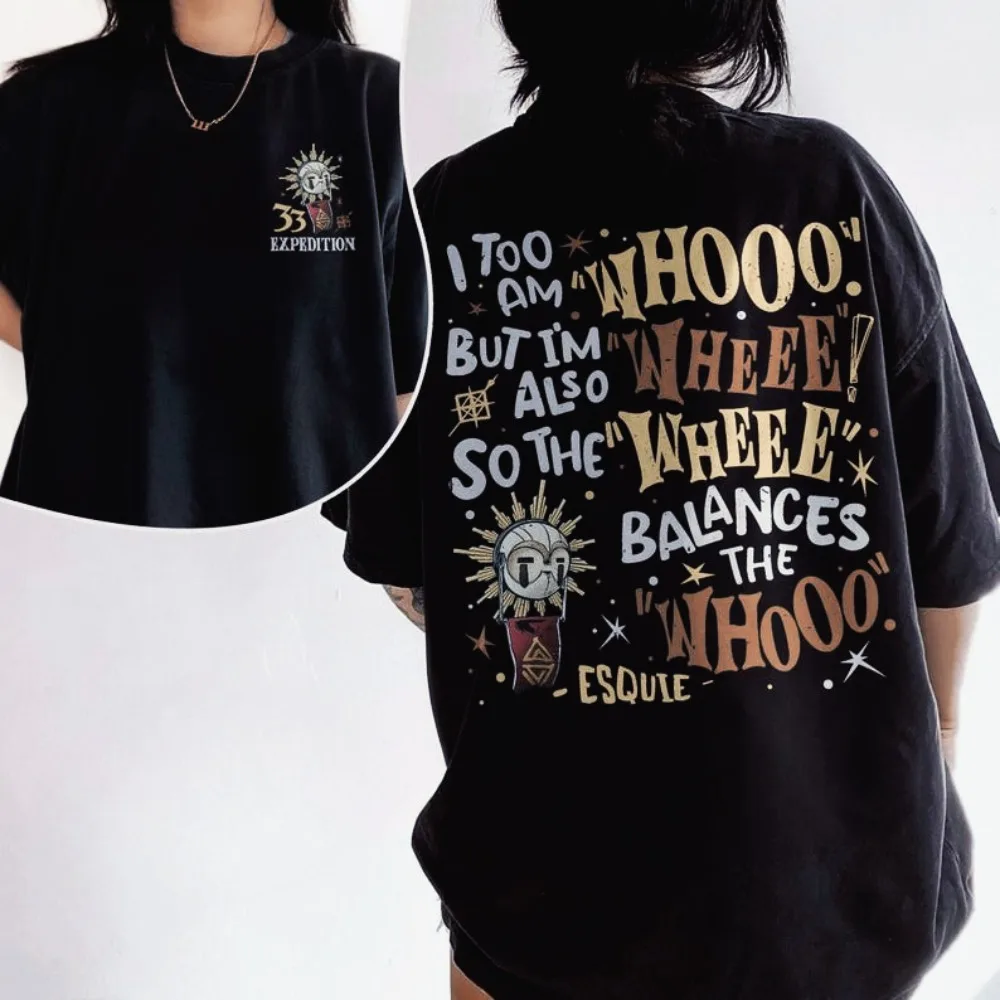 2025 Esquie Clair Obscur Expedition 33 Women Shirt Funny Esquie Tshirt Expedition 33 Tee 2 Sided Game Shirt Women Clothing